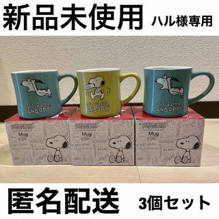 スヌーピー(SNOOPY)の【ハル様専用】スヌーピー マグカップ 3個セット 箱付き(キャラクターグッズ)