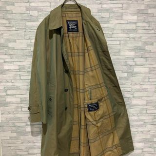 バーバリー(BURBERRY)の激レア　90'sオールドバーバリー　ステカラーコート　玉虫色　綿コットン100%(ステンカラーコート)