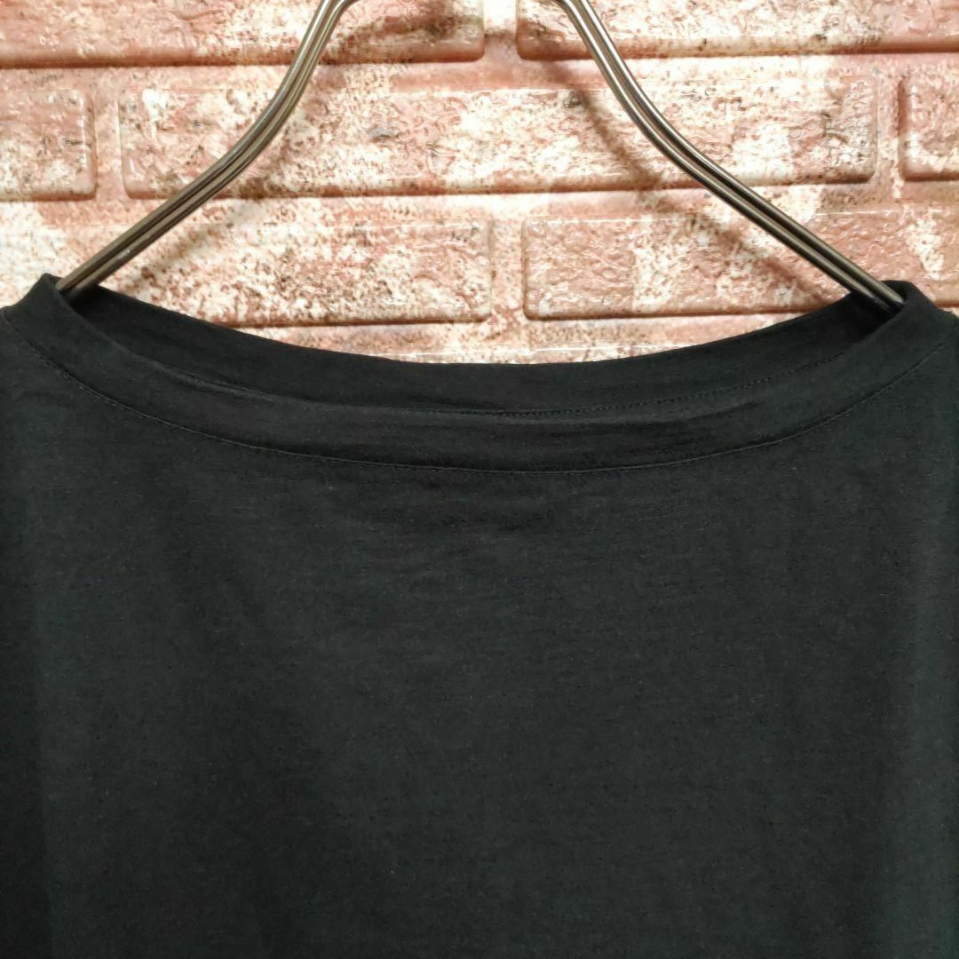 MUJI (無印良品)(ムジルシリョウヒン)の無印良品 天竺編み フレンチスリーブ 半袖Ｔシャツ 黒 Mサイズ レディースのトップス(Tシャツ(半袖/袖なし))の商品写真