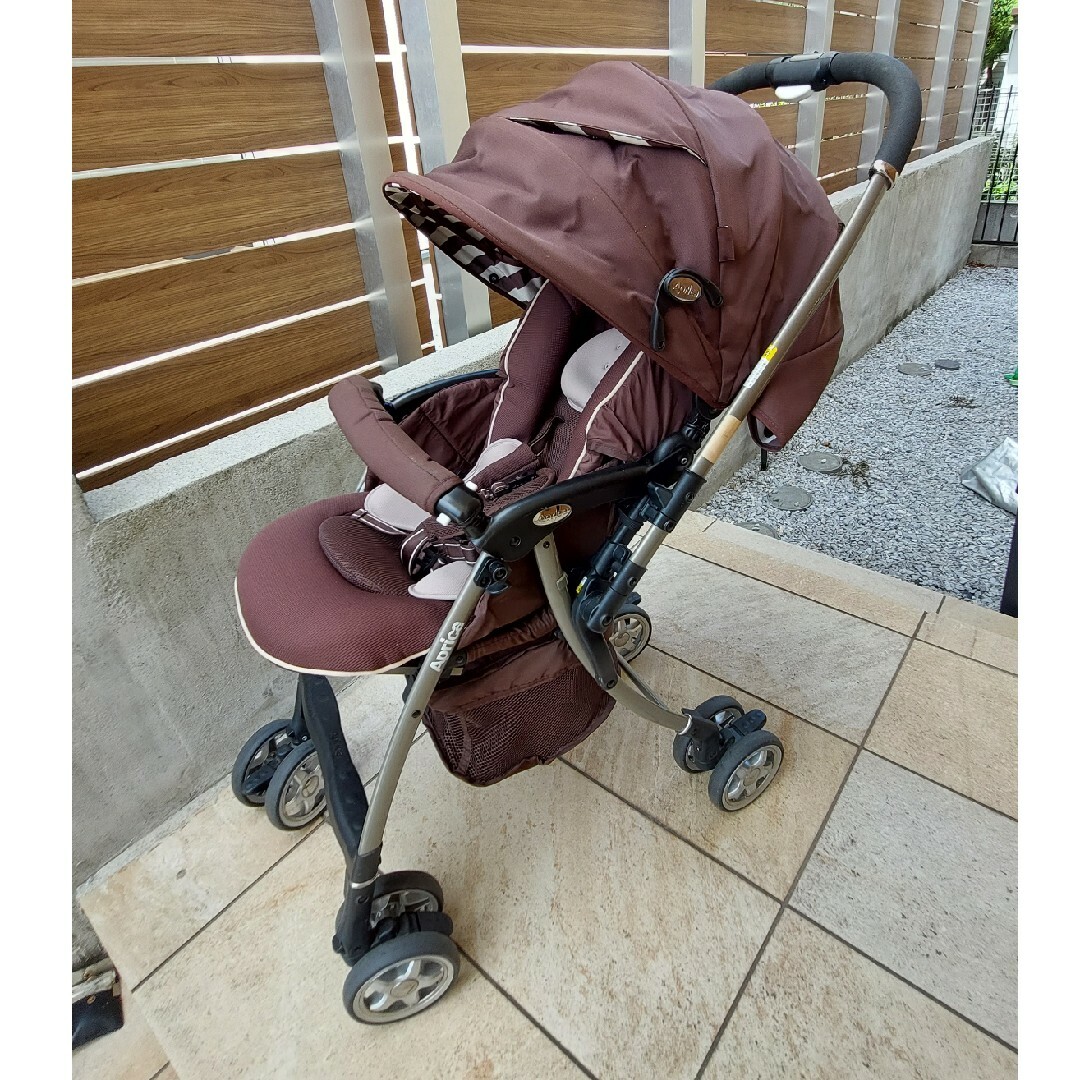 美品】Apricaアップリカ ラクーナ シンボリックブラウン - ベビーカー