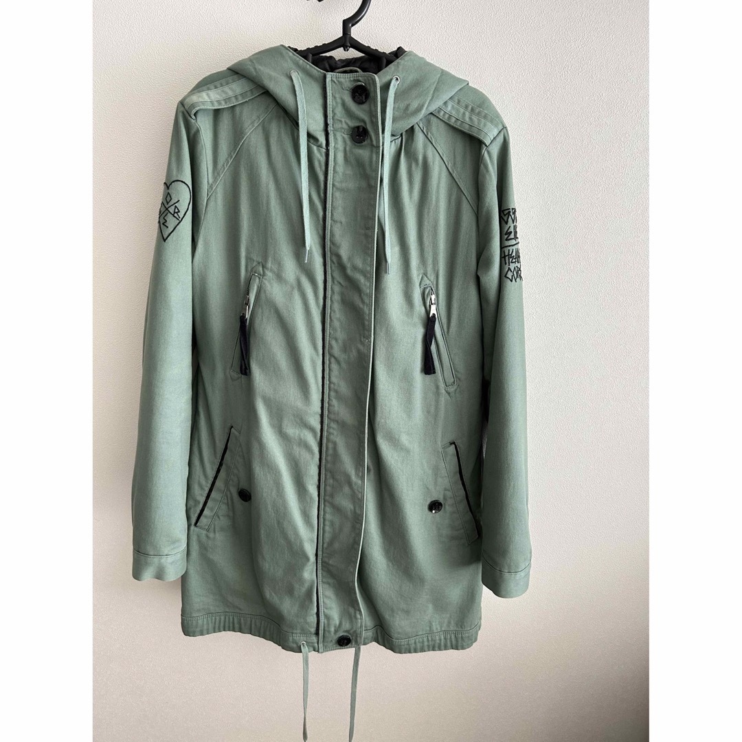 55DIESEL ミドルロングコート グリーン Sサイズ レディース ディーゼル