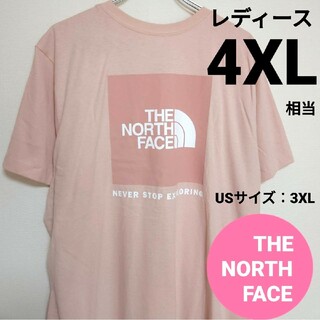ザノースフェイス(THE NORTH FACE)のノースフェイス　ボックスロゴ　スクエアロゴ　Tシャツ　ピンク4XL相当(Tシャツ(半袖/袖なし))