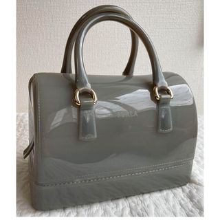 フルラ(Furla)のFURLAフルラ キャンディバッグ クリア ラバー ボストンバッグ グレー(ボストンバッグ)