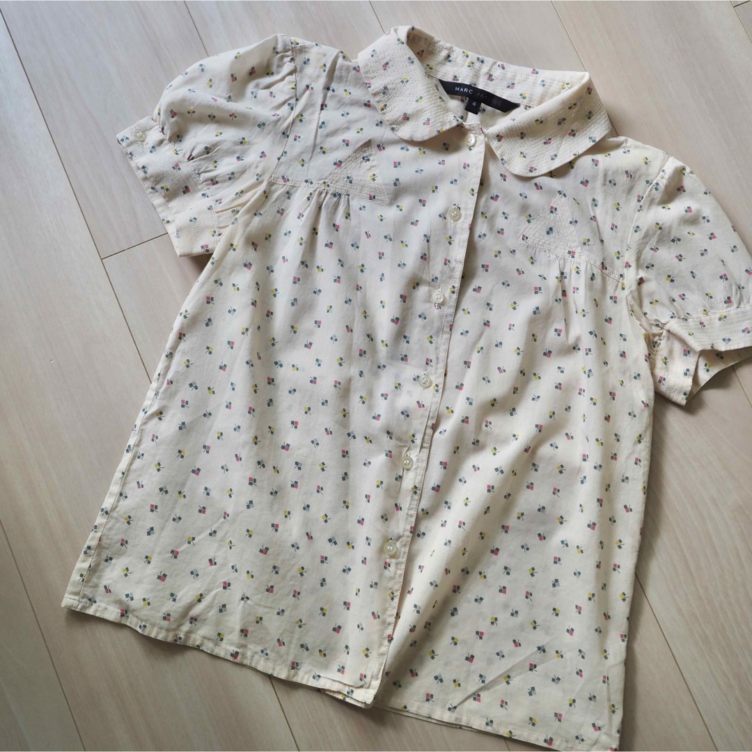 MARC JACOBS 半袖 フラワー 小花柄 ブラウス ベージュ サイズ4