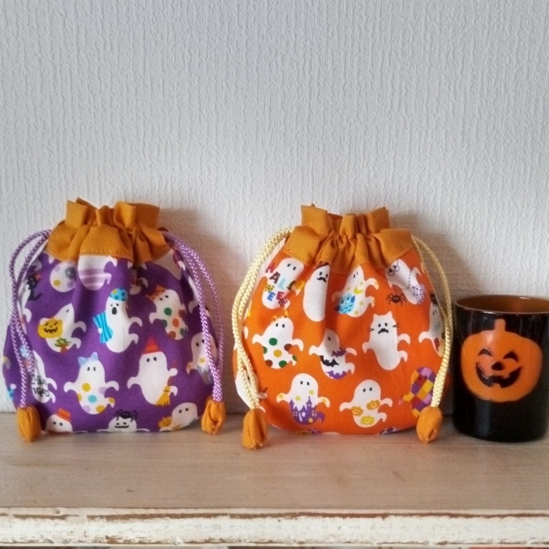 ハンドメイド　ハロウィーン　巾着袋