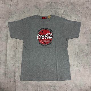 コカコーラ(コカ・コーラ)のコカコーラ 1999年製 日韓ワールドカップ オフィシャルTシャツ グレー L(Tシャツ/カットソー(半袖/袖なし))