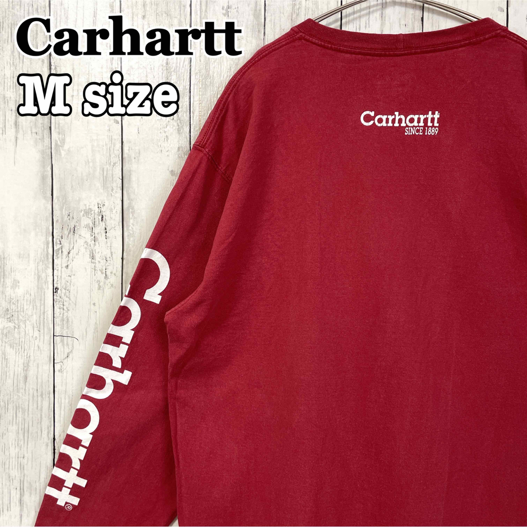 Carhartt カーハート ロンT 袖ロゴ ロングスリーブ Mサイズ 海外