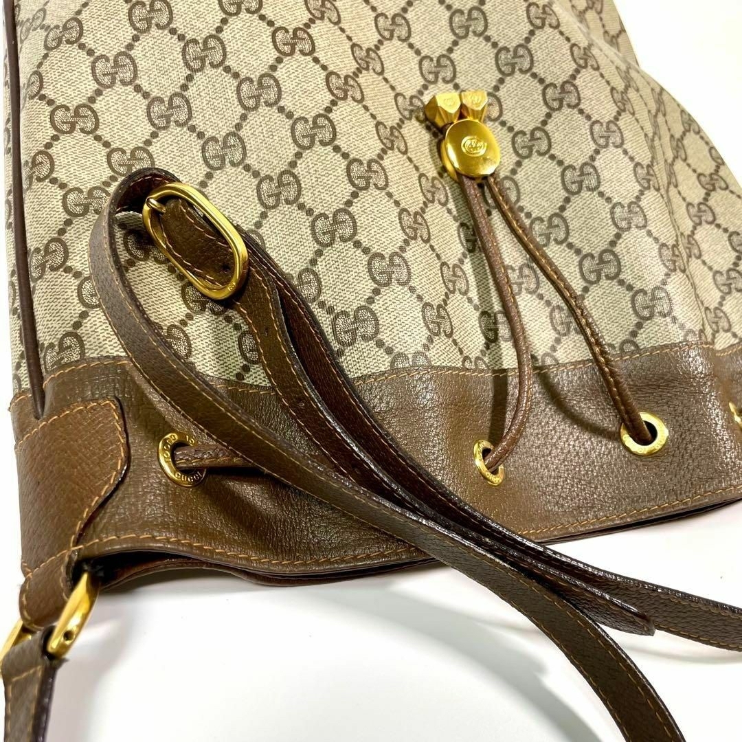 Gucci(グッチ)の【極美品】GUCCI オールドグッチ PVC 巾着ショルダー シェリーライン レディースのバッグ(ショルダーバッグ)の商品写真