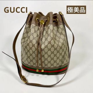 グッチ(Gucci)の【極美品】GUCCI オールドグッチ PVC 巾着ショルダー シェリーライン(ショルダーバッグ)