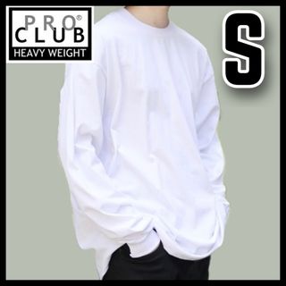 プロクラブ(PRO CLUB)の新品未使用 プロクラブ 無地長袖Tシャツ ヘビーウエイト ロンT 白１枚 S(Tシャツ/カットソー(七分/長袖))