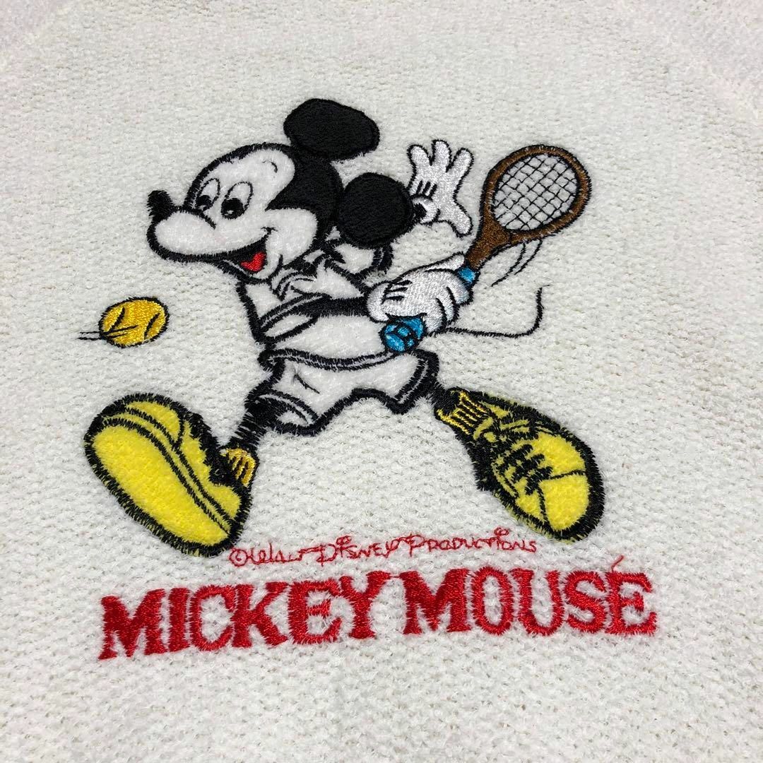 Disney ディズニー 70s ミッキーマウス 半袖ニット 刺繍ロゴ サイズS