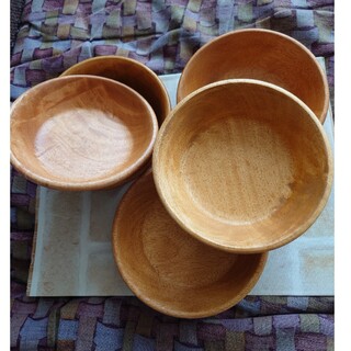 木の小皿 ５個セット(テーブル用品)