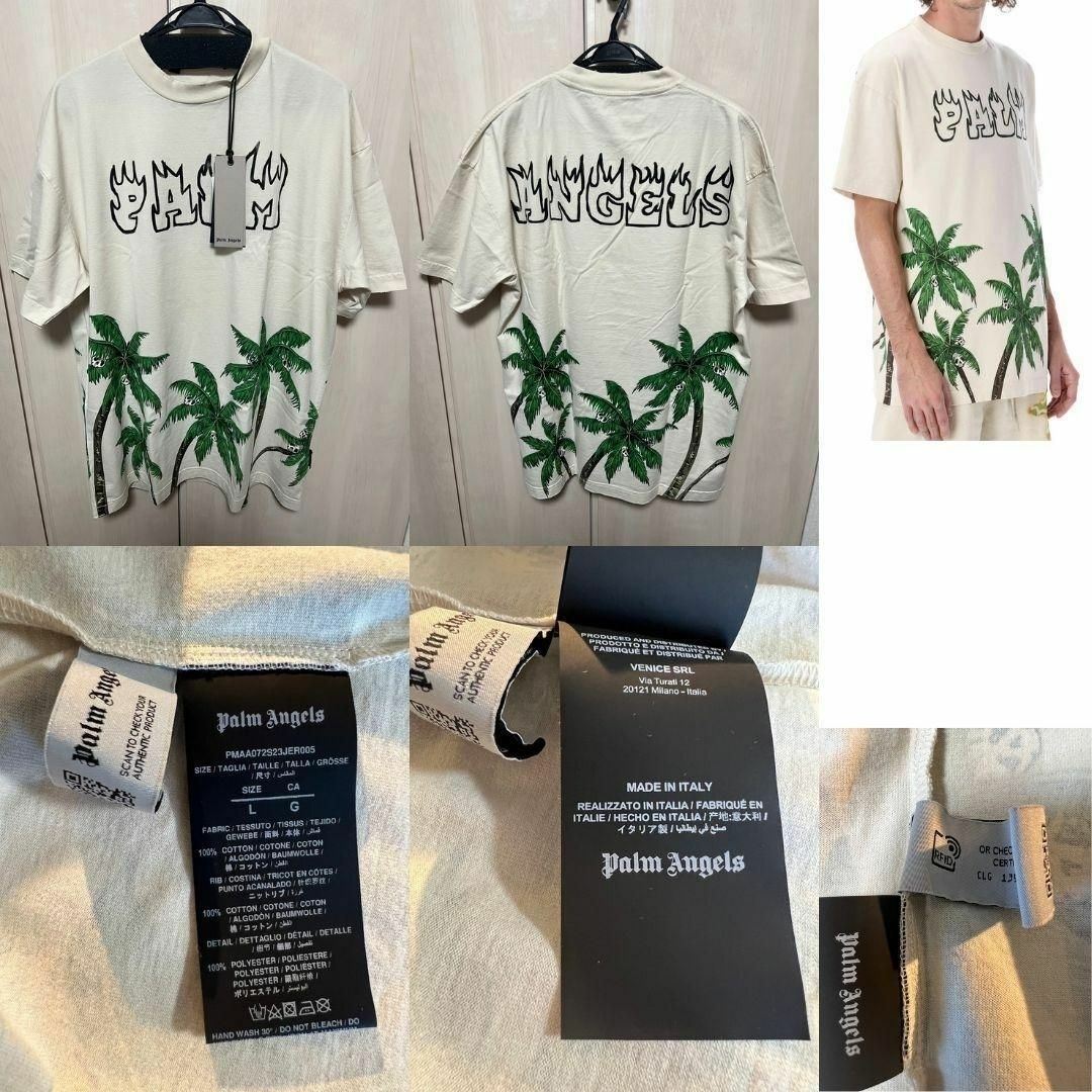 未使用・本物保証☆PALM ANGELS PALMS&SKULL Tシャツ XL