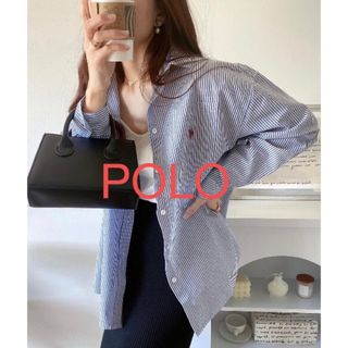 ポロラルフローレン(POLO RALPH LAUREN)のPOLO ビックシルエットシャツ　ブルー(シャツ/ブラウス(長袖/七分))