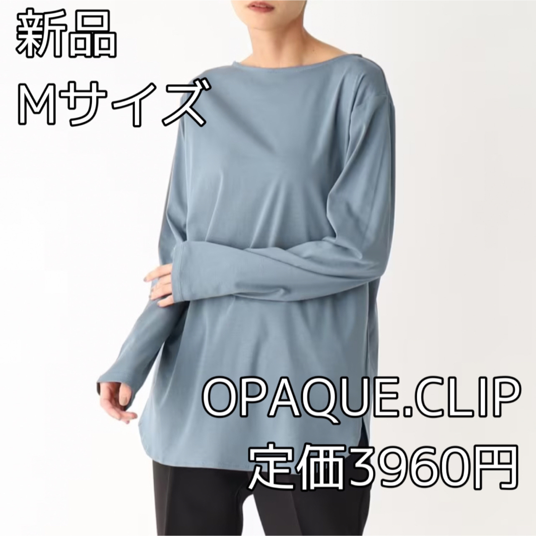 OPAQUE.CLIP(オペークドットクリップ)の3553 OPAQUE.CLIP 【シルキースーピマ】ラウンドヘムカットソー レディースのトップス(Tシャツ(長袖/七分))の商品写真