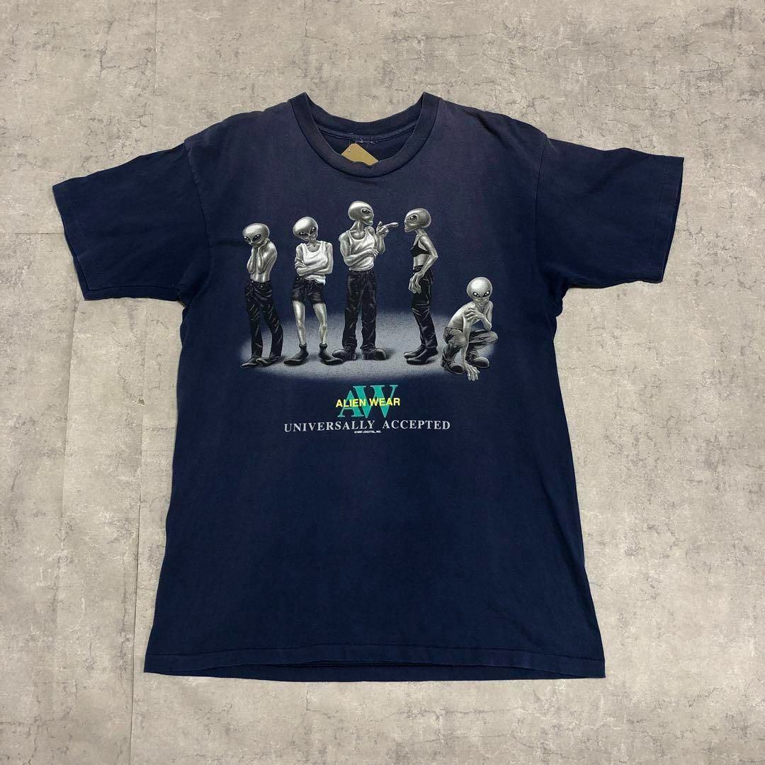 alien wear 1996年 シングルステッチ ヴィンテージTシャツXL相当Tシャツ/カットソー(半袖/袖なし)