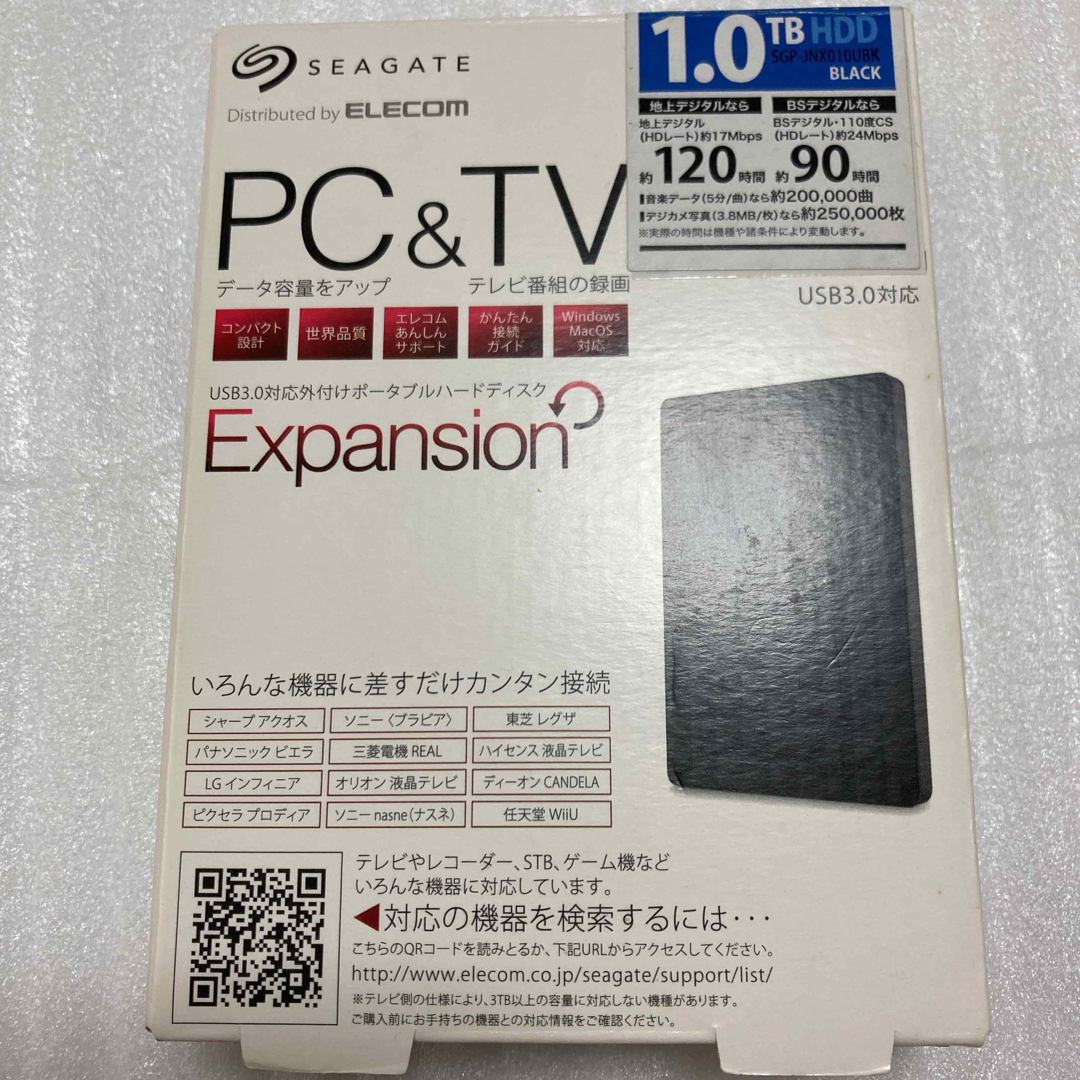 外付HDD SEAGATE 1.0TB SGP-JNX010UBK USB3.0