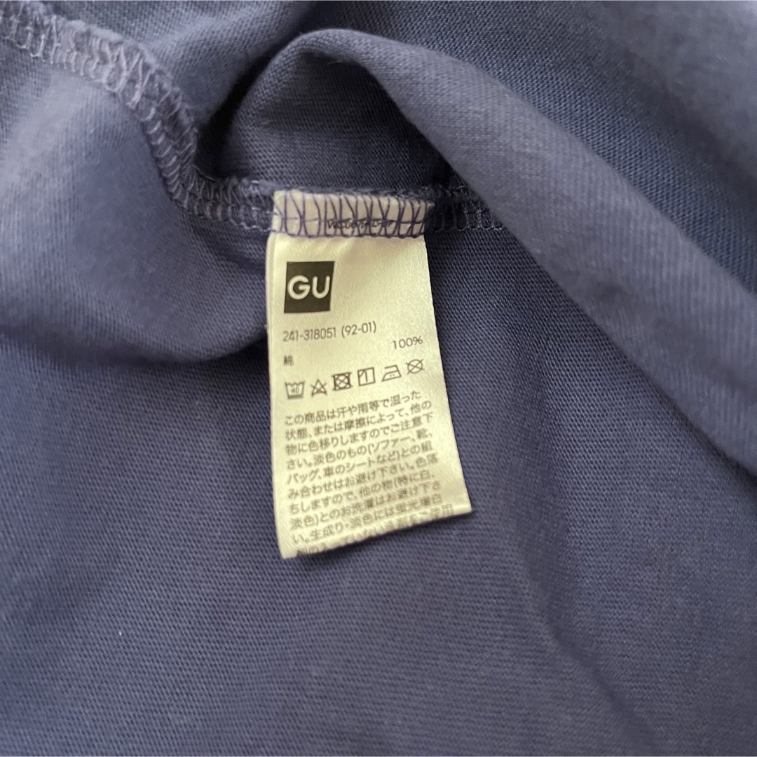 GU(ジーユー)のGU ボックスロゴプリントTシャツ パープル レディースのトップス(Tシャツ(半袖/袖なし))の商品写真