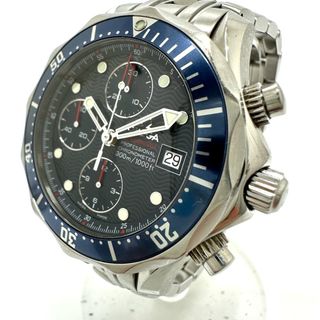 オメガ OMEGA シーマスター 2255.80 時計 メンズ ブランド 300m プロフェッショナル クロノメーター デイト 自動巻き AT ステンレス SS シルバー ブルー OH・磨き済み