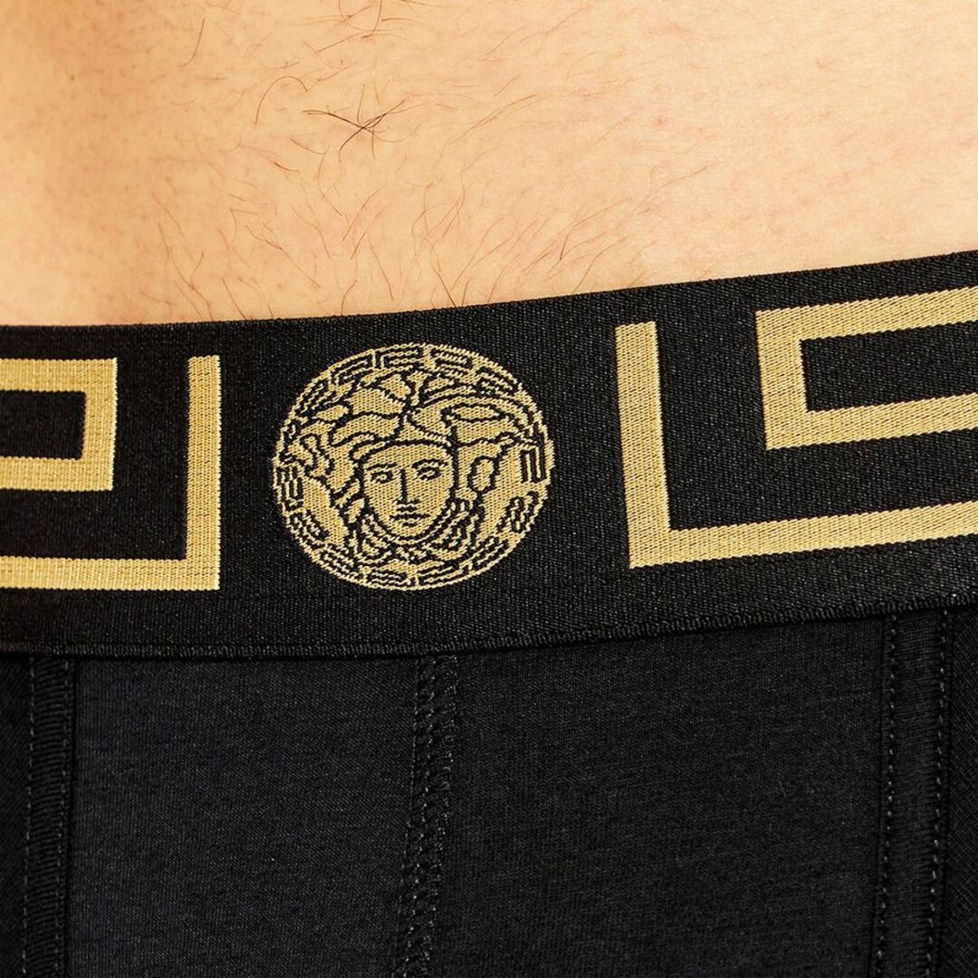 VERSACE(ヴェルサーチ)の送料無料 3 VERSACE ヴェルサーチ AU10326 A232741 ブラック アンダーウェア ボクサーパンツ 3枚セット size 3 メンズのアンダーウェア(ボクサーパンツ)の商品写真