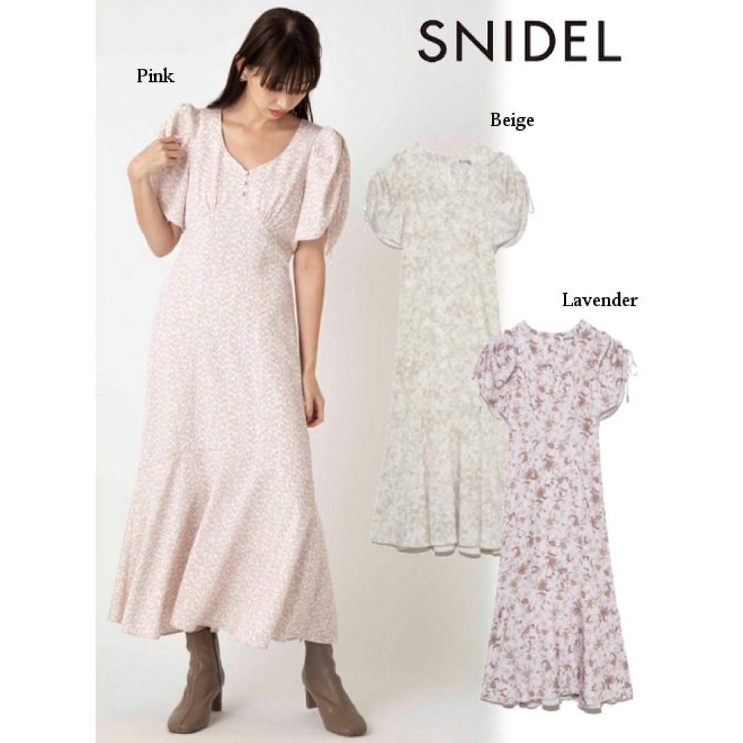 SNIDEL(スナイデル)のSNIDEL Sustainableバリエプリントワンピース レディースのワンピース(ロングワンピース/マキシワンピース)の商品写真