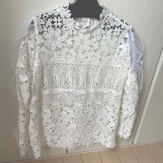 ♡長袖ブラウス　シャツ　トップス　レース　ZARA  ルネ　チェスティ 濃紺