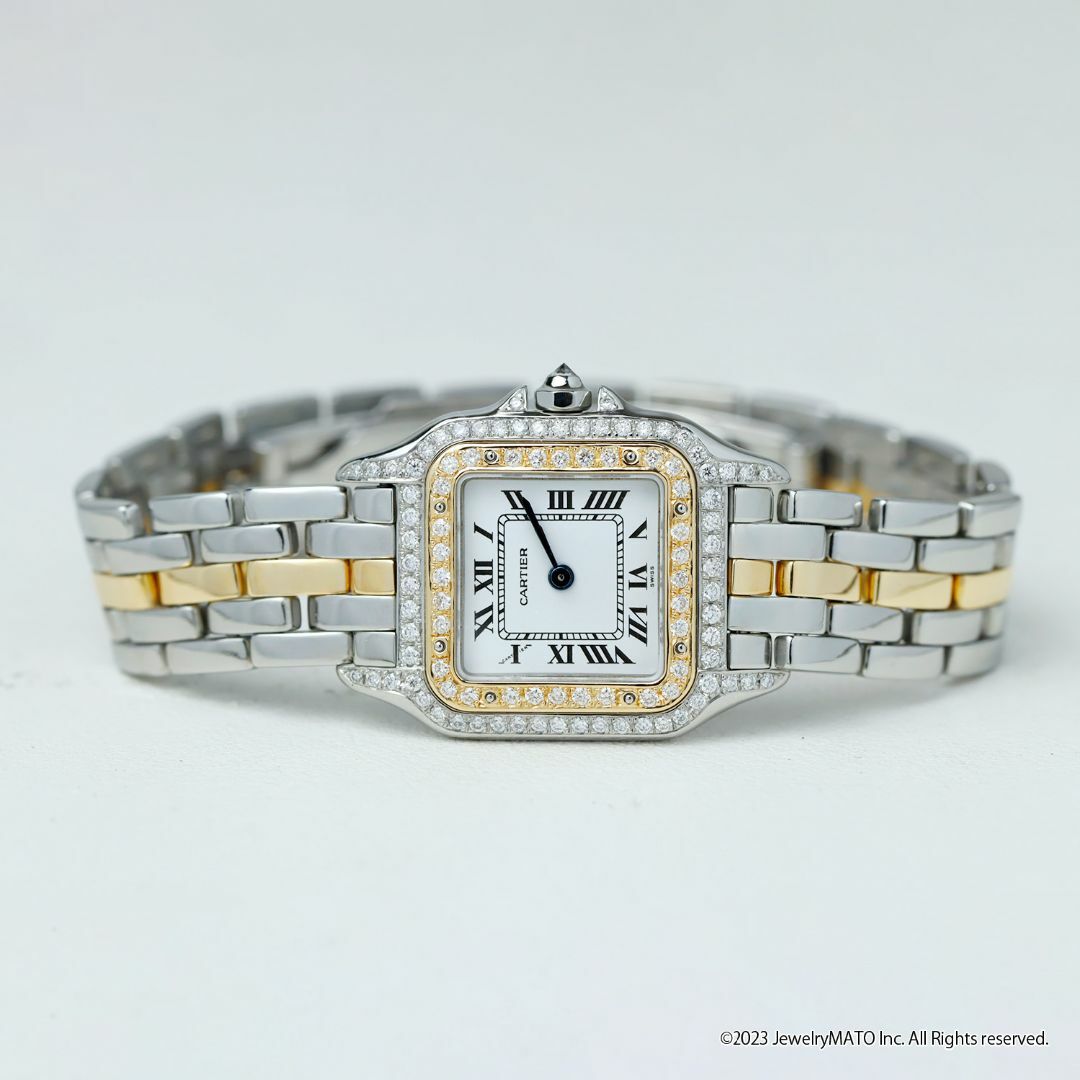 【鑑別書付き】 カルティエ 腕時計 パンテールSM 2周ダイヤモンド