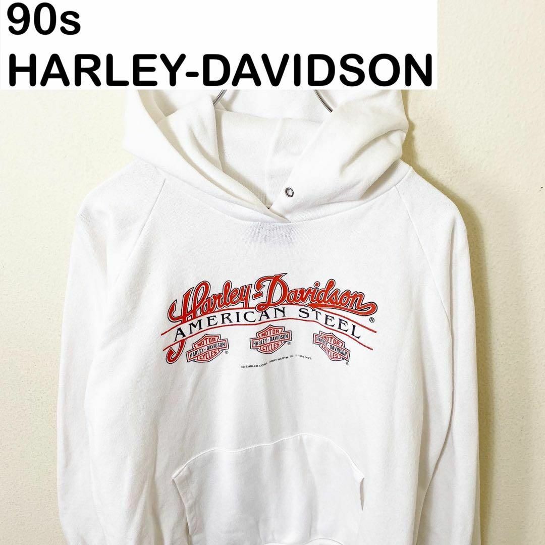 USA製　90s HARLEY-DAVIDSON プリント　パーカー