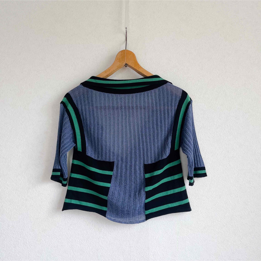 ECKHAUS LATTA ラメ ボーダー トップス ECKHAUS LATTA ラメ ボーダー トップス