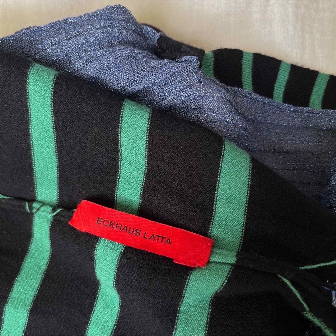 ECKHAUS LATTA ラメ ボーダー トップス ECKHAUS LATTA ラメ ボーダー トップス