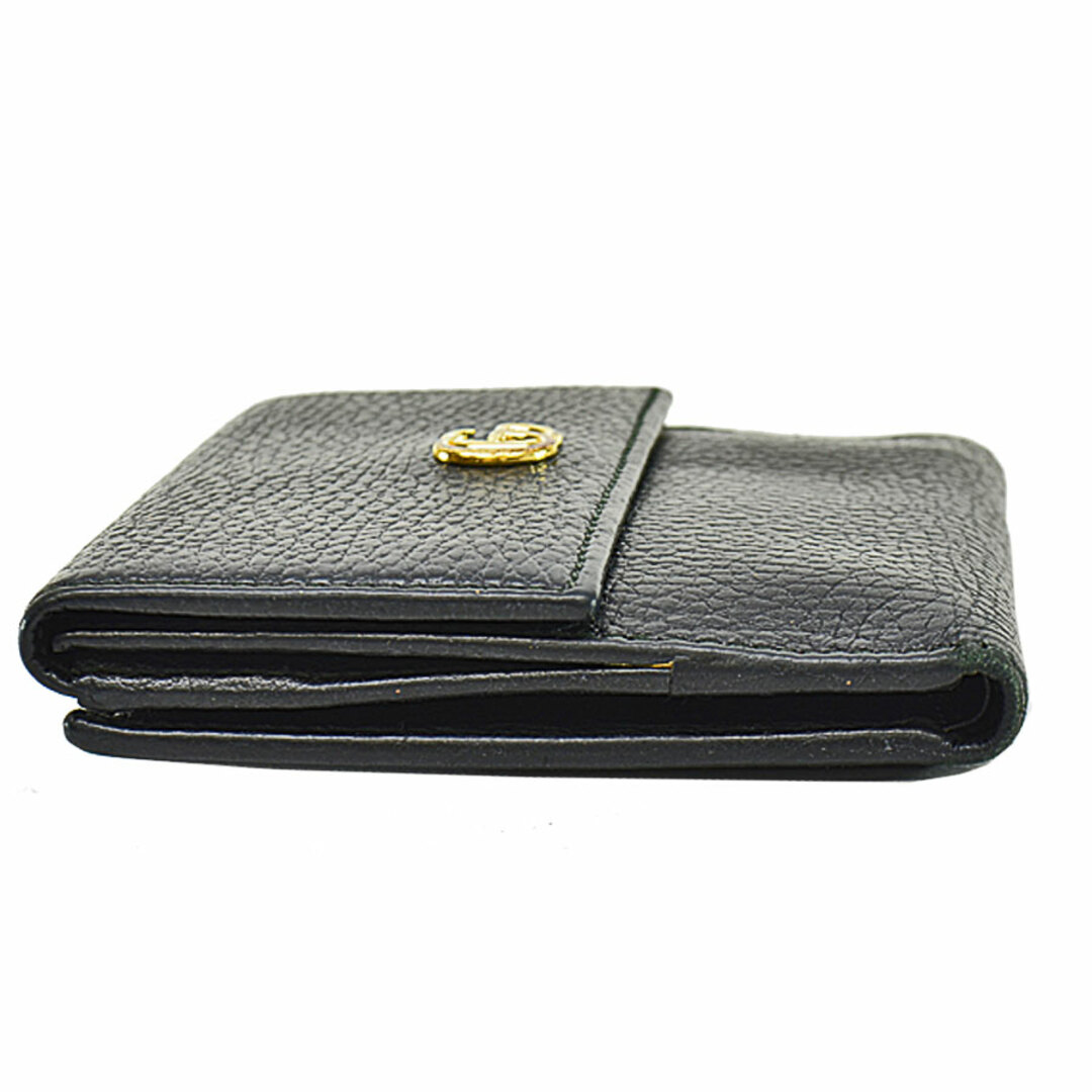 Gucci - グッチ GUCCI 二つ折り財布 プチマーモント レザー/合金