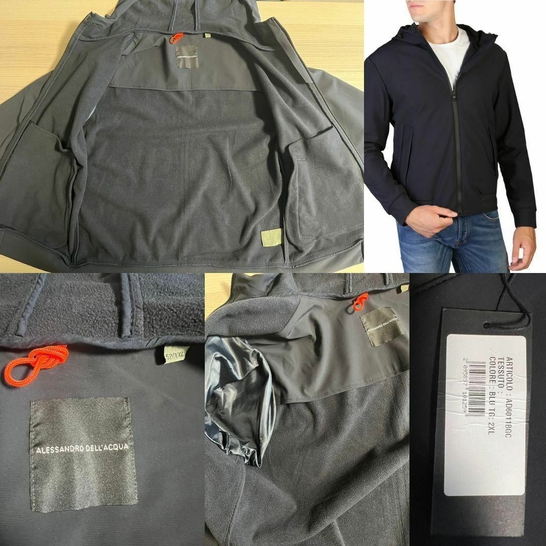 Alessandro Dell'Acqua(アレッサンドロデラクア)の新品！ALESSANDRO DELL'ACQUA◆マウンテンパーカー 紺 XXL メンズのジャケット/アウター(ナイロンジャケット)の商品写真