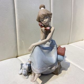 アザー(other)の美品！ ☆リヤドロ☆ 少女 大事な電話(置物)