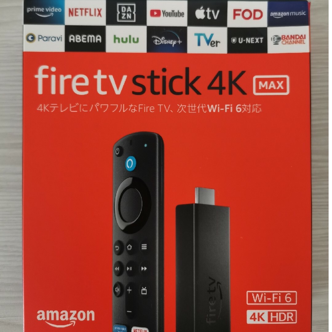 Amazon(アマゾン)のFire TV Stick 4K MAX　新品未使用品 スマホ/家電/カメラのテレビ/映像機器(その他)の商品写真