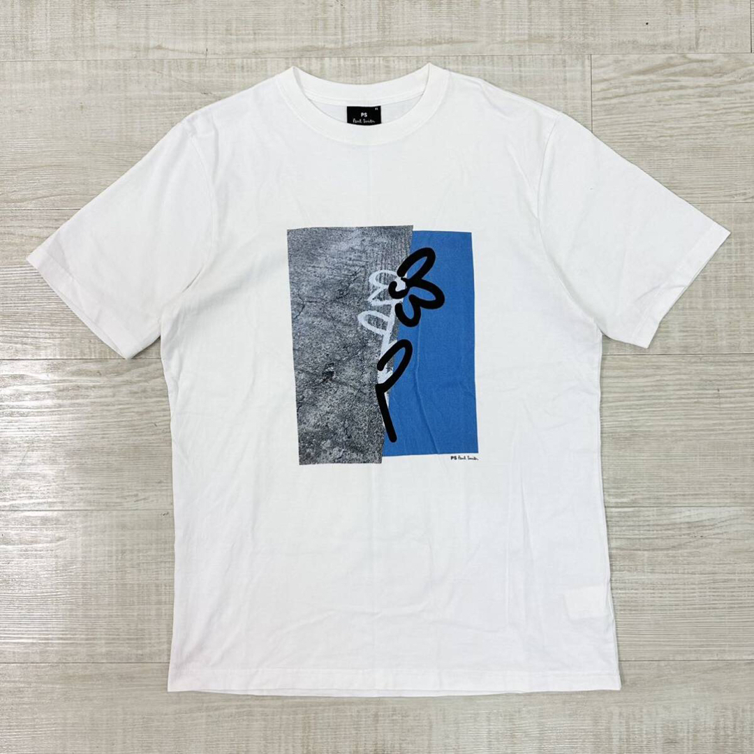 23ss PS Paul Smith バイカラー プリント Tシャツ XL