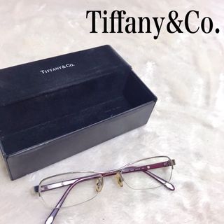 ティファニー(Tiffany & Co.)の美品 Tiffany & Co. ティファニー メガネ ハーフリム フレーム(サングラス/メガネ)