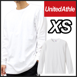 ユナイテッドアスレ(UnitedAthle)の新品 ユナイテッドアスレ 無地 長袖Tシャツ ロンＴ 白 ホワイト XS(Tシャツ/カットソー(七分/長袖))