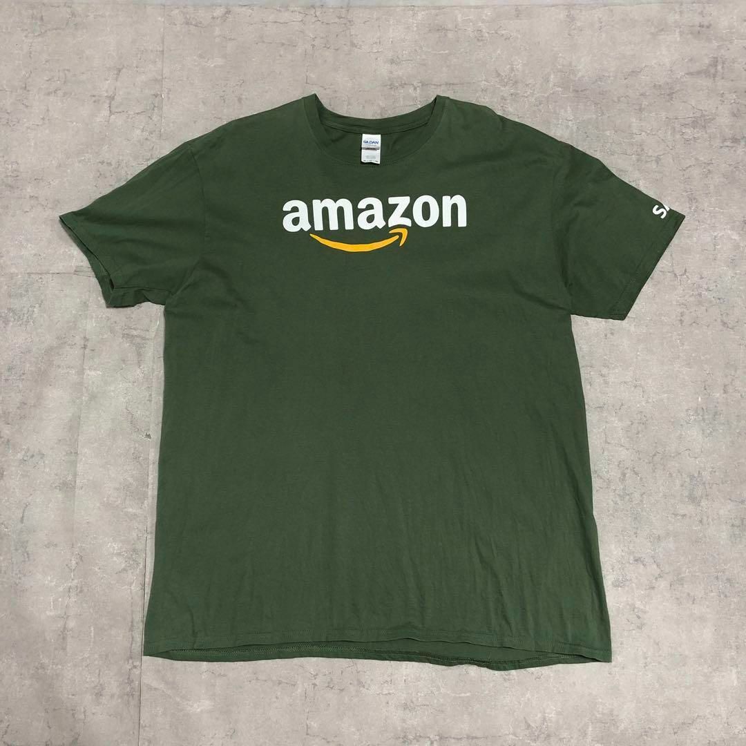 Amazon アマゾン オフィシャルプリントTシャツ グリーン サイズ2XL