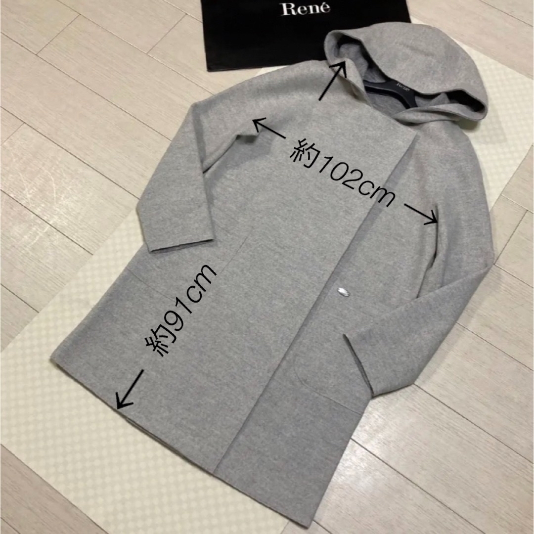 美品★¥97,200 Rene エアリバーフーディコート 36 38