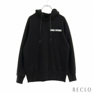 サカイ(sacai)のFILM CREW HOODIE プルオーバーパーカー ブラック ホワイト(パーカー)