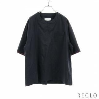 サカイ(sacai)の トップス ブラック マルチカラー ショルダージップ(Tシャツ/カットソー(半袖/袖なし))
