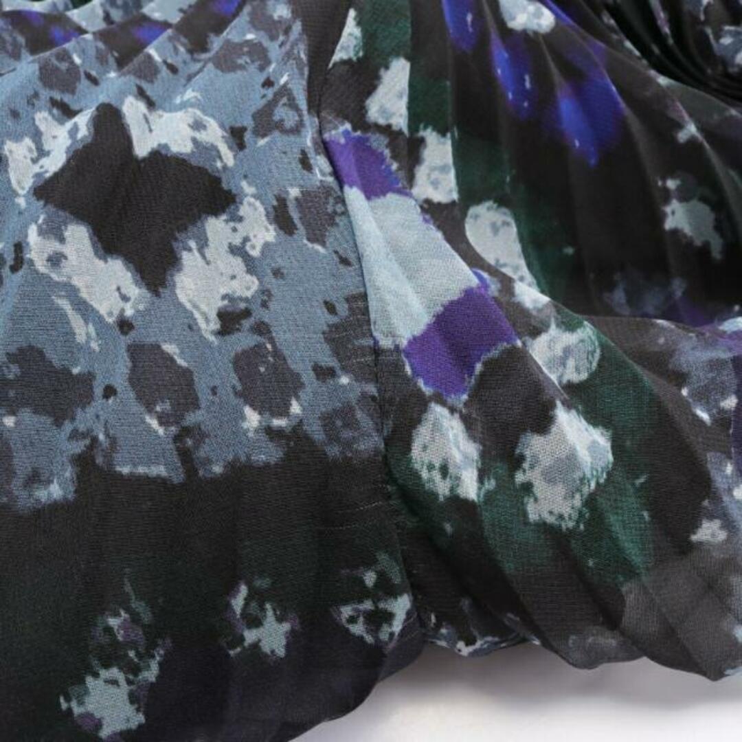 sacai - プリーツ ワイドパンツ 総柄 ブラック マルチカラーの通販 by