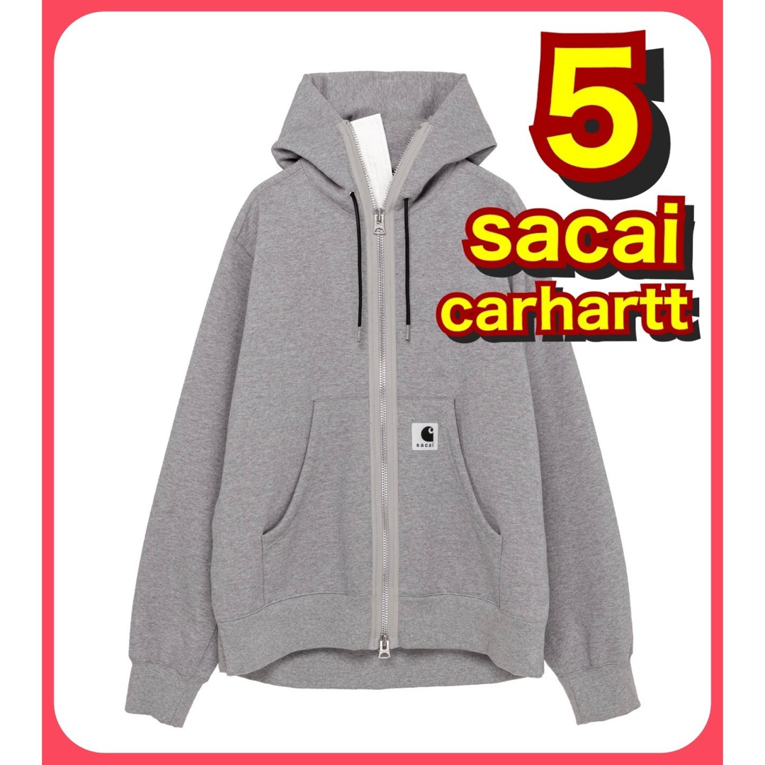 グレー フーディ hoodie sacai パーカー サカイ カーハート 5