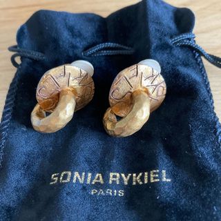 ソニアリキエル(SONIA RYKIEL)のSONIA RYKIELソニアリキエル　ゴールドイヤリング　大ぶり アンティーク(イヤリング)