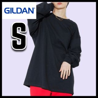 ギルタン(GILDAN)の【新品未使用】 ギルダン 6oz ウルトラコットン 無地 ロンT 黒1枚 S(Tシャツ/カットソー(七分/長袖))