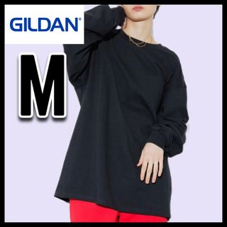 ギルタン(GILDAN)の【新品未使用】 ギルダン 6oz ウルトラコットン 無地 ロンT 黒1枚 M(Tシャツ/カットソー(七分/長袖))