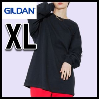 ギルタン(GILDAN)の【新品未使用】 ギルダン 6oz ウルトラコットン 無地 ロンT 黒1枚 XL(Tシャツ/カットソー(七分/長袖))