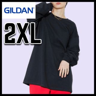 ギルタン(GILDAN)の【新品未使用】 ギルダン 6oz ウルトラコットン 無地 ロンT 黒1枚 2XL(Tシャツ/カットソー(七分/長袖))