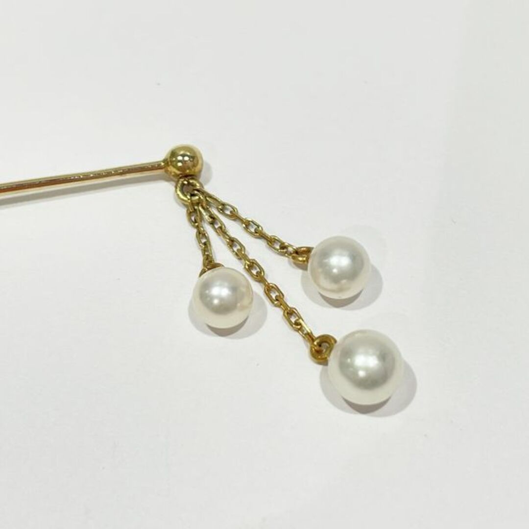 MIKIMOTO 3P スイングパール ピンブローチ 約4.4ｍｍ～5.2ｍｍ ブローチ K18