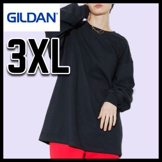 ギルタン(GILDAN)の【新品未使用】 ギルダン 6oz ウルトラコットン 無地 ロンT 黒1枚 3XL(Tシャツ/カットソー(七分/長袖))